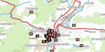 Bismarckturm Jena Stadtplan