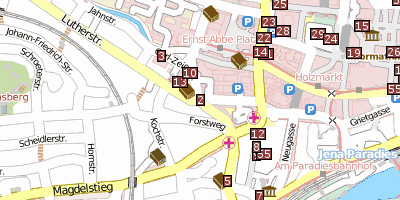 Stadtplan Ernst-Abbe-Bibliothek Jena