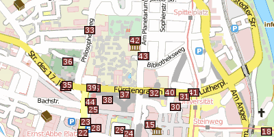 Stadtplan Friedrich-Schiller-Universität Jena Jena