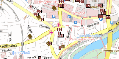 Stadtplan Schillers Gartenhaus Jena